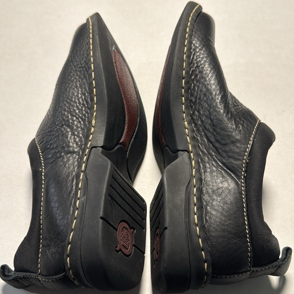 BORN Handmade black Leather Slip-on oxfords Shoes size 10 - Picture 6 of 7